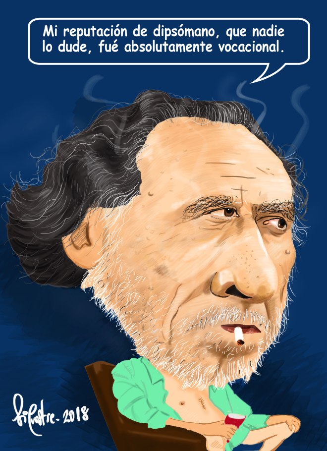 Caricatura de Charles Bukowski